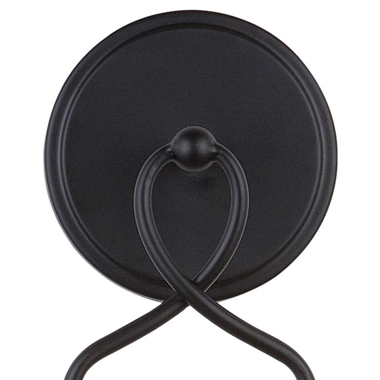 Image 4 Capital Sonnet 16 1/4 inch High Matte Black Metal Wall Sconce more views