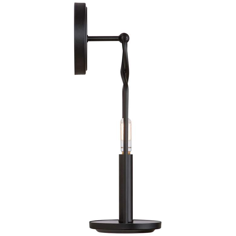 Image 5 Capital Sonnet 16 1/4" High Matte Black Metal Wall Sconce more views
