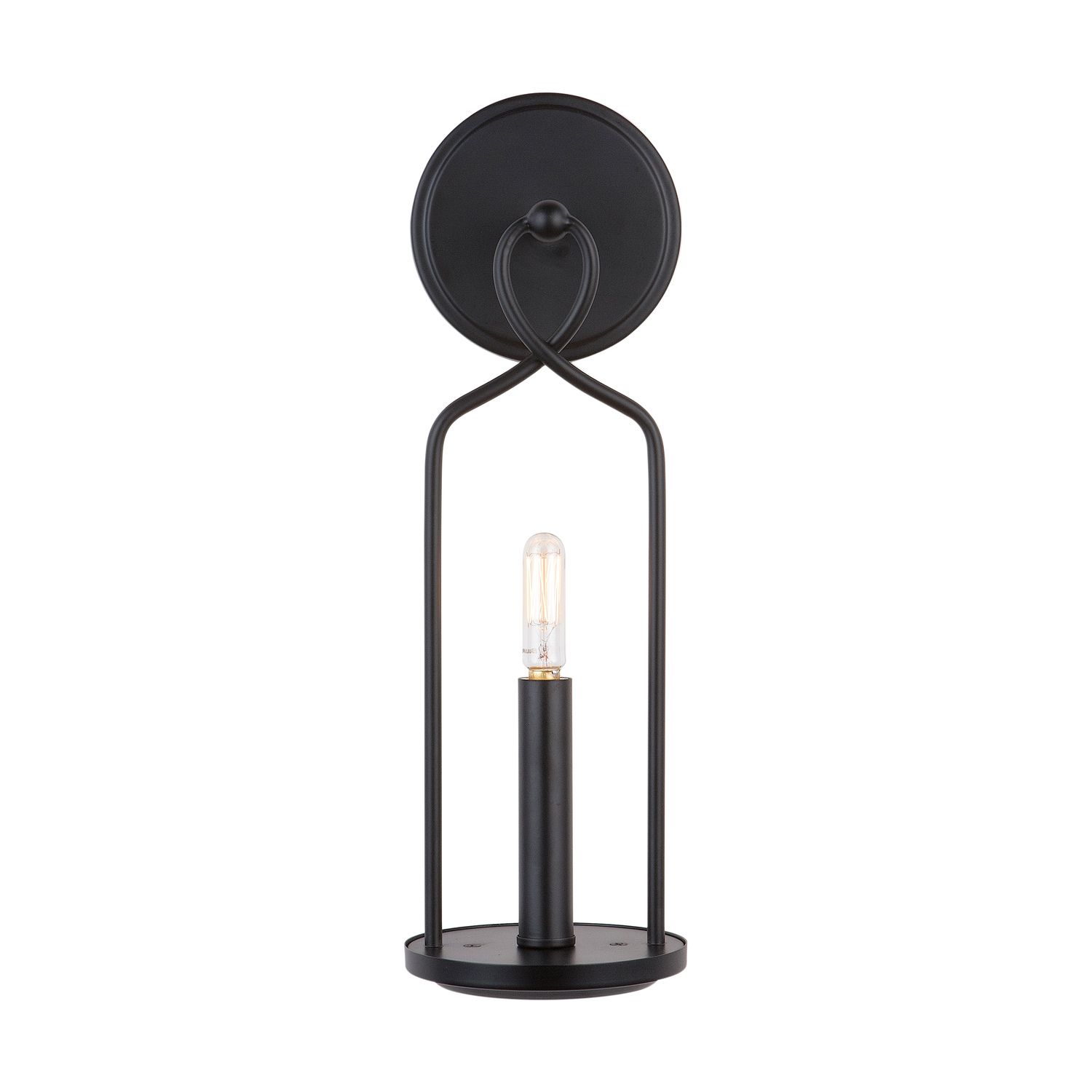 Image 6 Capital Sonnet 16 1/4" High Matte Black Metal Wall Sconce more views