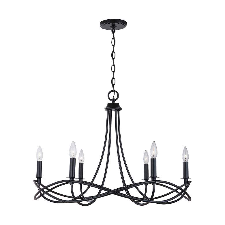 Image 7 Capital Sonnet 29 1/2" Wide Matte Black 6-Light Chandelier more views
