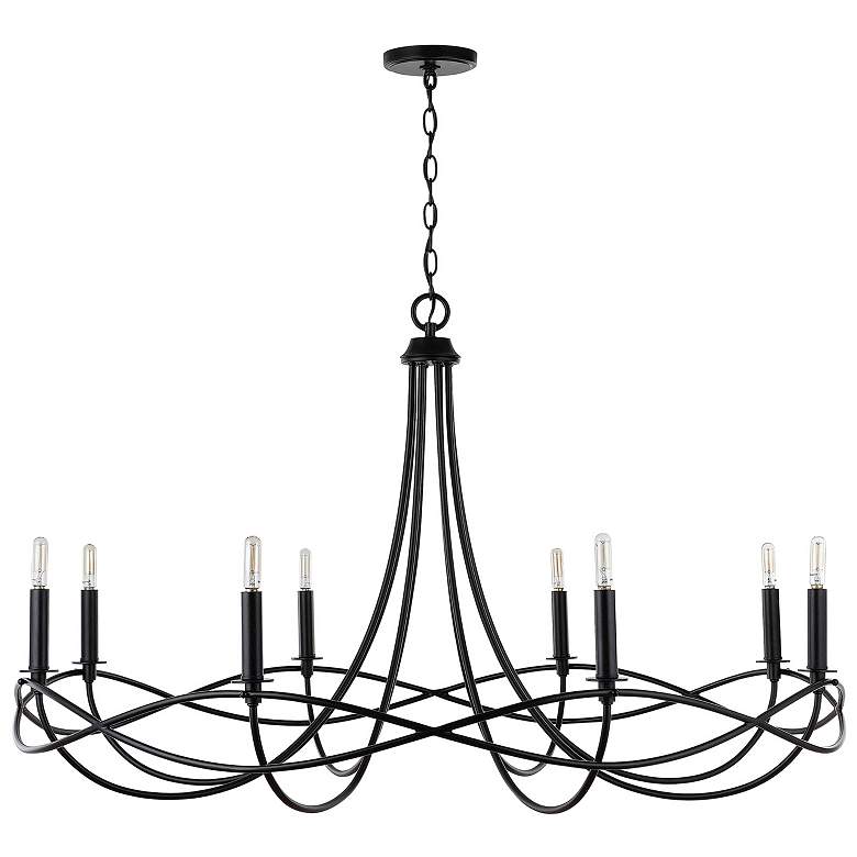 Image 1 Capital Sonnet 44 1/2" Wide Matte Black 8-Light Chandelier