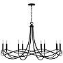 2_Capital Sonnet 44 1/2" Wide Matte Black 8-Light Chandelier