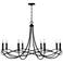 Capital Sonnet 44 1/2" Wide Matte Black 8-Light Chandelier