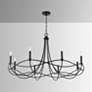 1_Capital Sonnet 44 1/2" Wide Matte Black 8-Light Chandelier