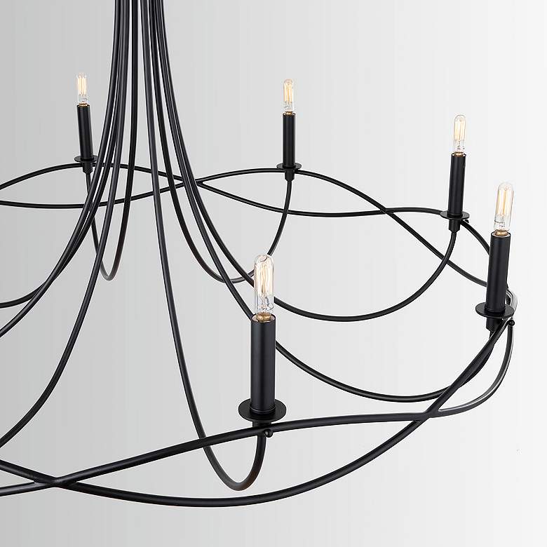 Image 3 Capital Sonnet 44 1/2" Wide Matte Black 8-Light Chandelier more views