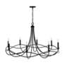4_Capital Sonnet 44 1/2" Wide Matte Black 8-Light Chandelier more views