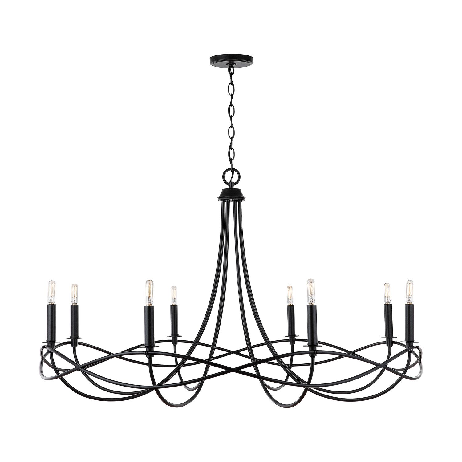 Image 5 Capital Sonnet 44 1/2" Wide Matte Black 8-Light Chandelier more views