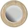 Capital Starboard 30" White-Washed with Gold Leaf Round Wall Mirror