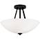 Capital Steward 15 1/2" Wide Matte Black Ceiling Light