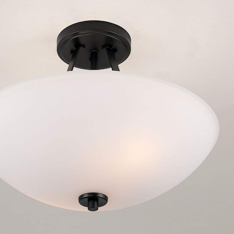Image 3 Capital Steward 15 1/2" Wide Matte Black Ceiling Light more views