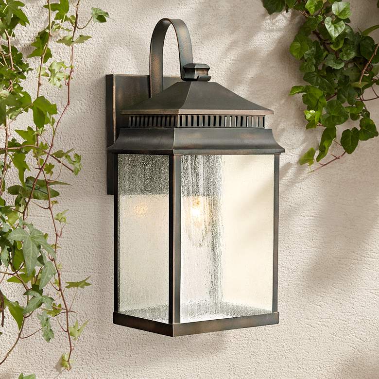 Image 1 Capital Sutter Creek 15 inchH Old Bronze Outdoor Wall Light