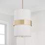 2_Capital Sutton 12 1/4" Wide Soft Gold Pendant Light