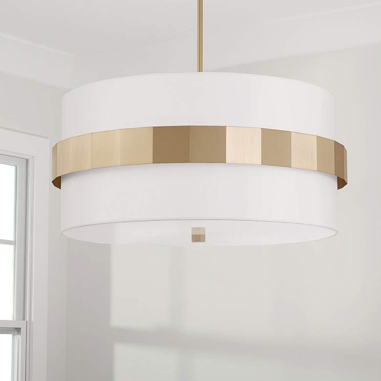Image 1 Capital Sutton 26" Wide Soft Gold Drum Pendant Light