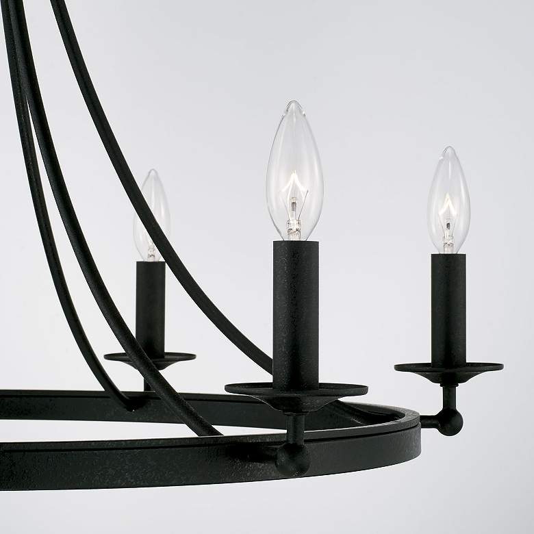 Image 4 Capital Tempe 30" Wide Black Iron 6-Light Chandelier more views