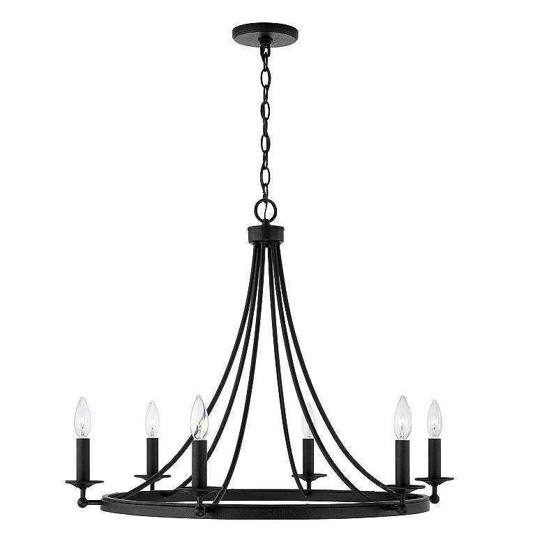 Image 5 Capital Tempe 30" Wide Black Iron 6-Light Chandelier more views