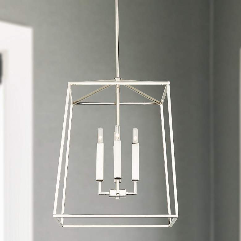Image 1 Capital Thea 16" Wide Polished Nickel 4-Light Foyer Pendant