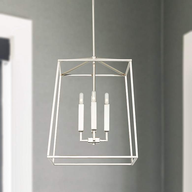 Image 3 Capital Thea 16" Wide Polished Nickel 4-Light Foyer Pendant more views