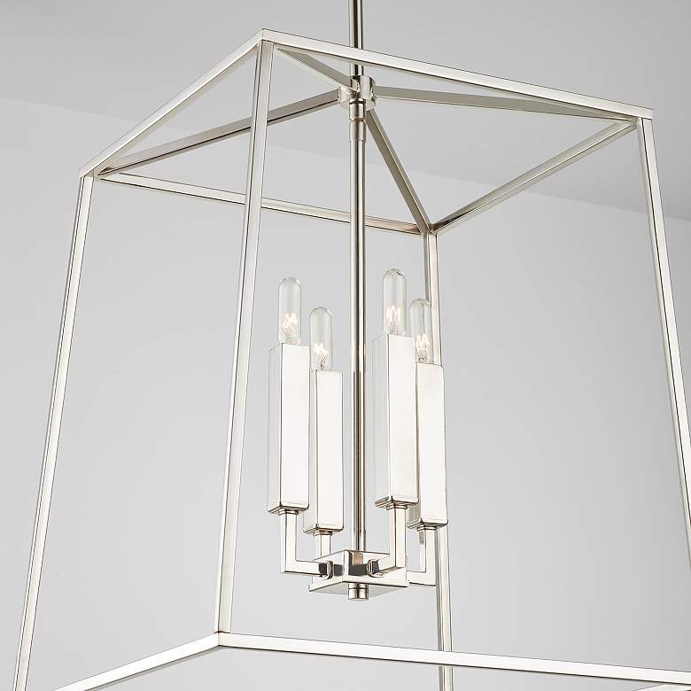 Image 4 Capital Thea 16" Wide Polished Nickel 4-Light Foyer Pendant more views