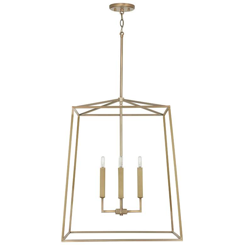Image 2 Capital Thea 22" Wide Aged Brass 4-Light Foyer Pendant