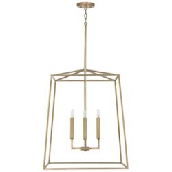 Capital Thea 22" Wide Aged Brass 4-Light Foyer Pendant