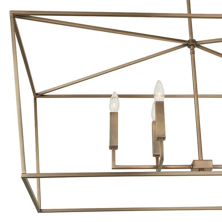 Image 4 Capital Thea 42" Wide Aged Brass 6-Light Linear Chandelier more views
