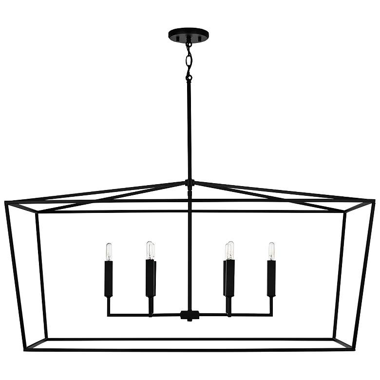 Image 2 Capital Thea 42" Wide Matte Black 6-Light Island Chandelier