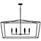 Capital Thea 42" Wide Matte Black 6-Light Island Chandelier