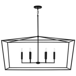 Capital Thea 42" Wide Matte Black 6-Light Island Chandelier