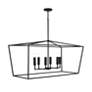 4_Capital Thea 42" Wide Matte Black 6-Light Island Chandelier more views