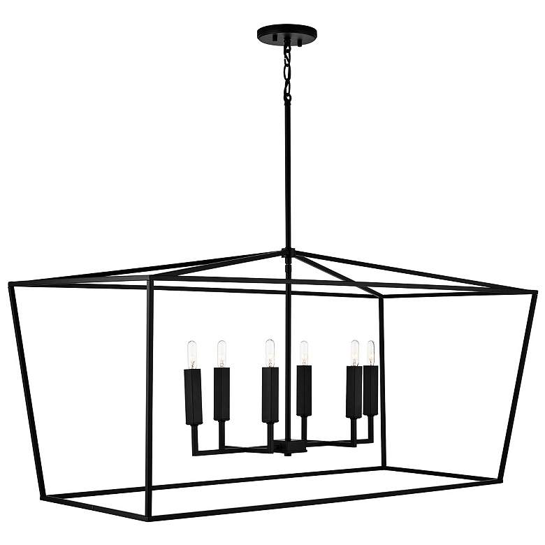 Image 5 Capital Thea 42" Wide Matte Black 6-Light Island Chandelier more views