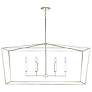 2_Capital Thea 42"W Polished Nickel 6-Light Linear Chandelier