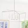 1_Capital Thea 42"W Polished Nickel 6-Light Linear Chandelier