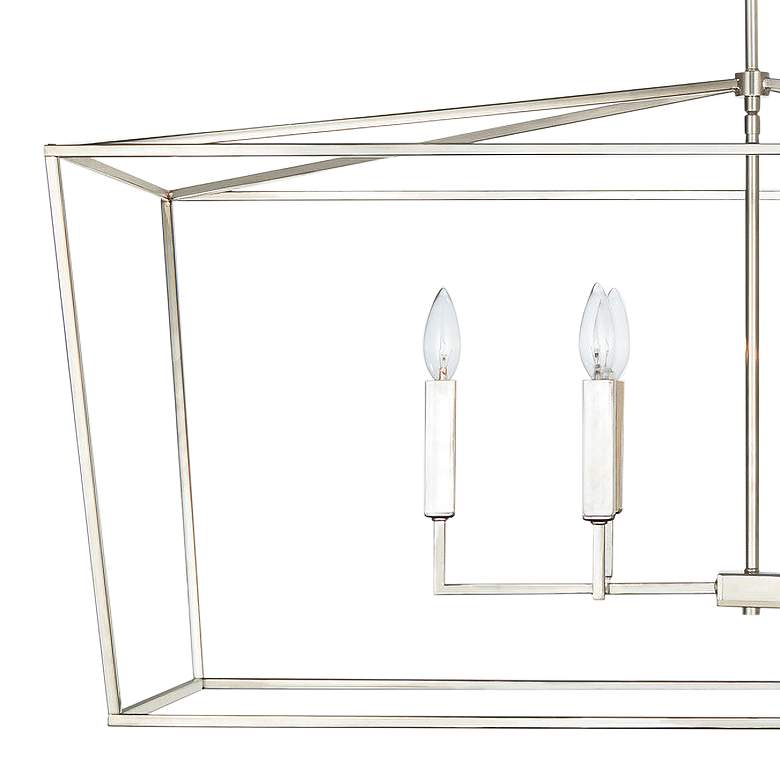 Image 3 Capital Thea 42"W Polished Nickel 6-Light Linear Chandelier more views