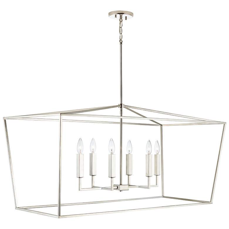 Image 4 Capital Thea 42"W Polished Nickel 6-Light Linear Chandelier more views