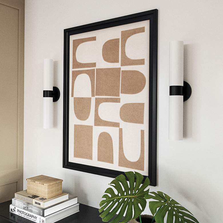 Image 3 Capital Theo 20 1/2" High Matte Black 2-Light Wall Sconce more views