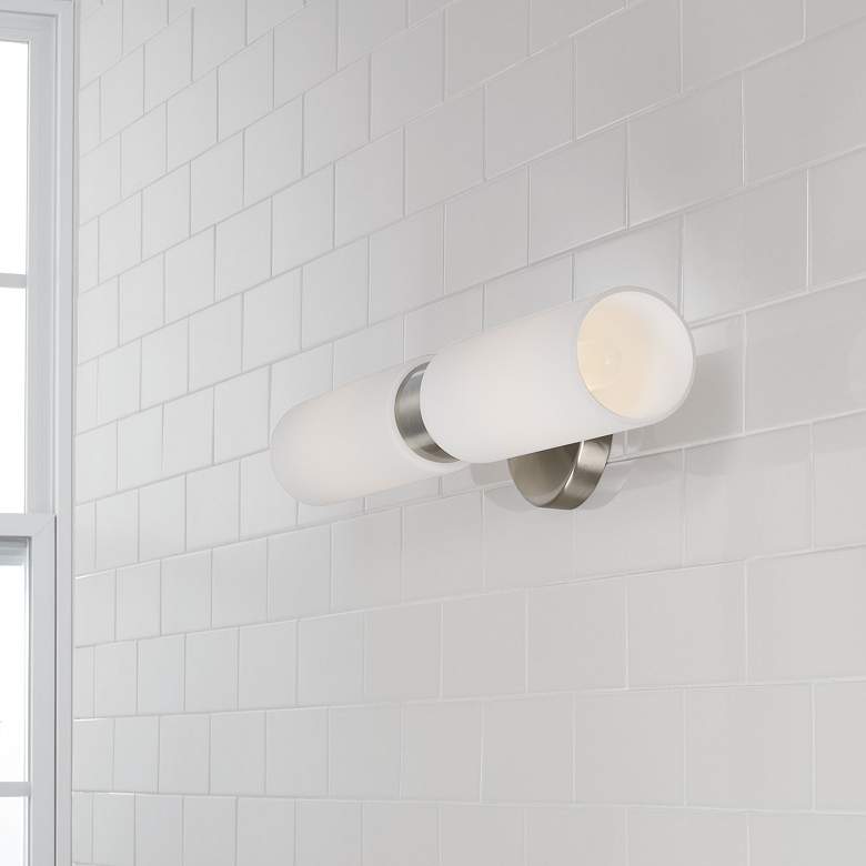 Image 3 Capital Theo Dual 20 1/2" High Brushed Nickel Wall Sconce more views