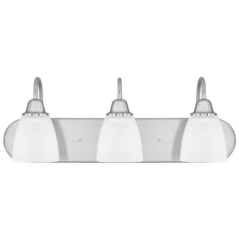 Image 1 Capital Trenton 24" Wide Brushed Nickel 3-Light Bath Light