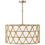 3_Capital Tulum 24 1/2" Wide Matte Brass Rattan Drum Pendant
