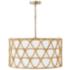 Capital Tulum 24 1/2" Wide Matte Brass Rattan Drum Pendant