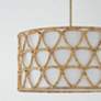 6_Capital Tulum 24 1/2" Wide Matte Brass Rattan Drum Pendant more views