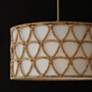 7_Capital Tulum 24 1/2" Wide Matte Brass Rattan Drum Pendant more views