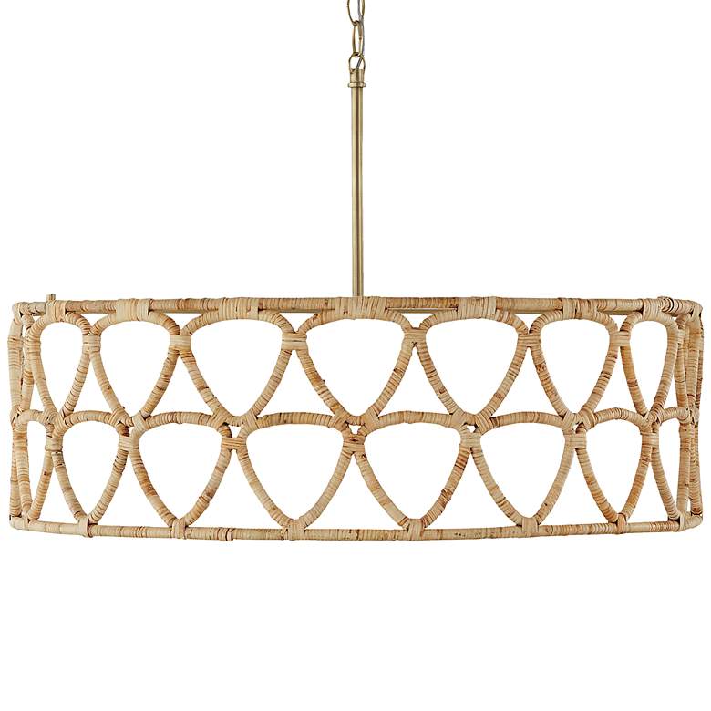 Image 1 Capital Tulum 28" Wide Matte Brass Drum Pendant Light