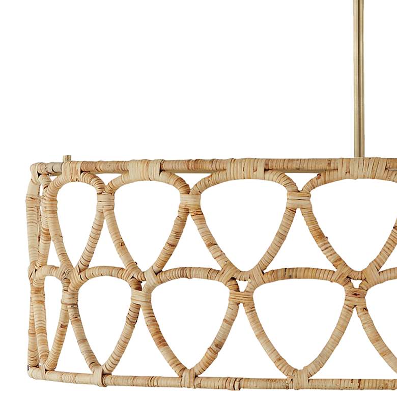 Image 2 Capital Tulum 28" Wide Matte Brass Drum Pendant Light more views