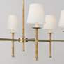 3_Capital Tulum 38"W Matte Brass and Rattan 6-Light Chandelier more views