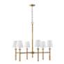 4_Capital Tulum 38"W Matte Brass and Rattan 6-Light Chandelier more views
