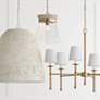 5_Capital Tulum 38"W Matte Brass and Rattan 6-Light Chandelier more views