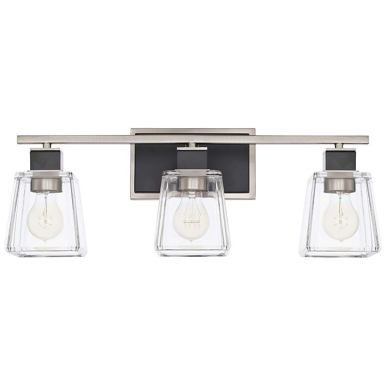 Image 1 Capital Tux 23" Wide Black Tie 3-Light Bath Light