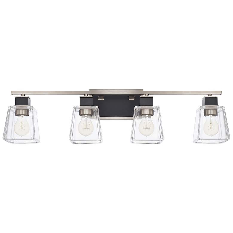 Image 1 Capital Tux 32" Wide Black Tie 4-Light Bath Light