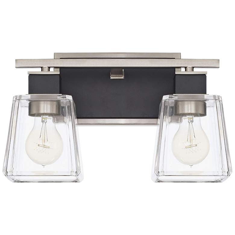 Image 1 Capital Tux 8 3/4" High Black Tie 2-Light Wall Sconce