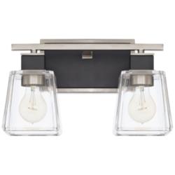 Capital Tux 8 3/4&quot; High Black Tie 2-Light Wall Sconce